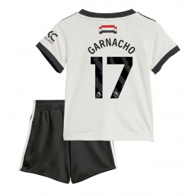 Manchester United Alejandro Garnacho #17 Tredje Kläder Barn 2024-25 Kortärmad (+ Korta byxor)